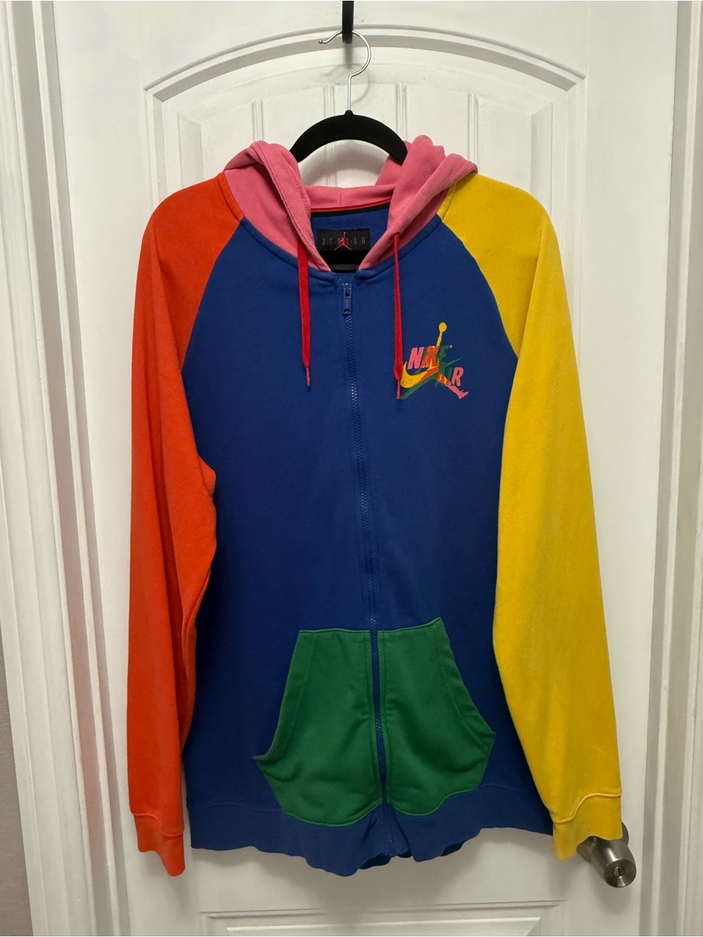 Jordan 5 Bel Air Throwback Jumpman Classics Full-zip Hoodie Size XL (51-3)